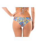 Fixed Bikini Bottoms With Vintage-Style Print - Calcinha Sari Cropped