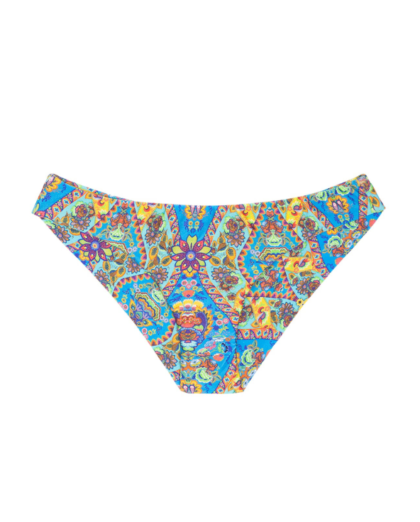 Fixed Bikini Bottoms With Vintage-Style Print -...