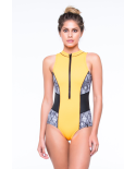 Kolsuz Sarı/Desınli Surf Tulumu - Regata Neo Laranja
