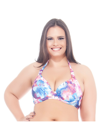 Reggiseno A Triangolo Con Ferretto, Floreale, Per Taglie...
