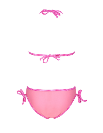 Roze Babyzwempakje Met Gestreepte Randjes - Panterinha 2