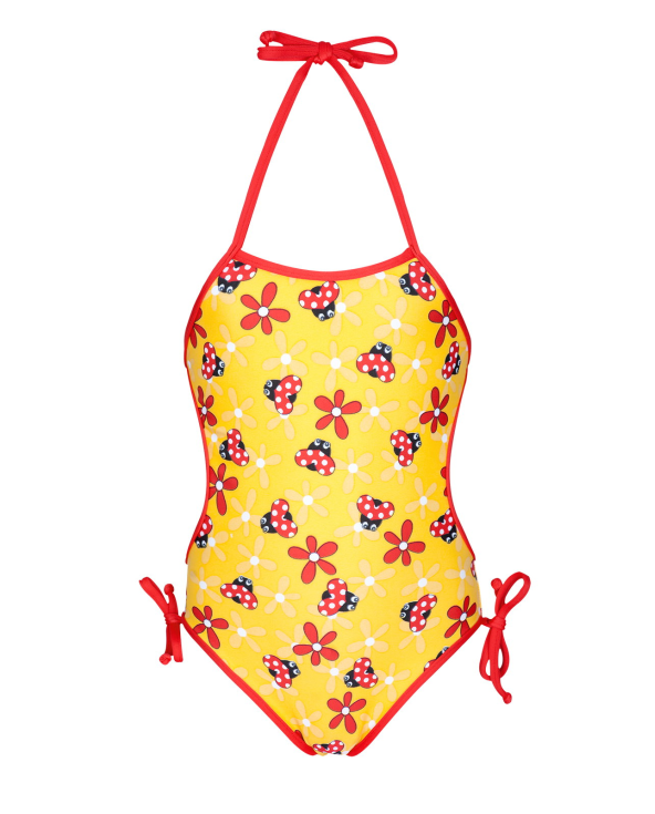 Costumino Da Bambina, Giallo Con Coccinelle -...