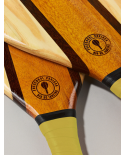 Frescobol Bats Wood And Yellow Neoprene - Trancoso Beach Bat Yellow