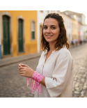 Rol Lichtroze Braziliaans Lint - Roller Bonfim - Baby Rose