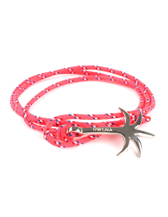 Pink Braided Bracelet With A Plam Tree Clasp - Bracelet... 2