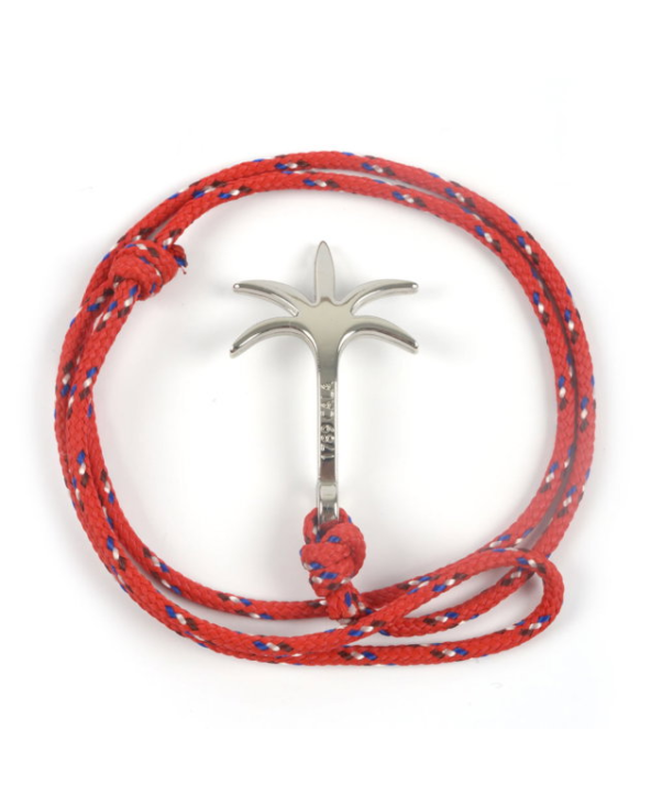 Pulsera Trenzada Roja Con Cierre De Palmera -...