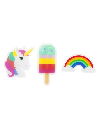 Zestaw Trzech Przypinek: Jednorożec / Lody / Tęcza -... 2