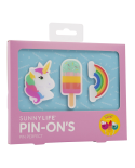 Lot De 3 Pin's Licorne/Glace/Arc-En-Ciel - Pin-Ons Sweet Tooth