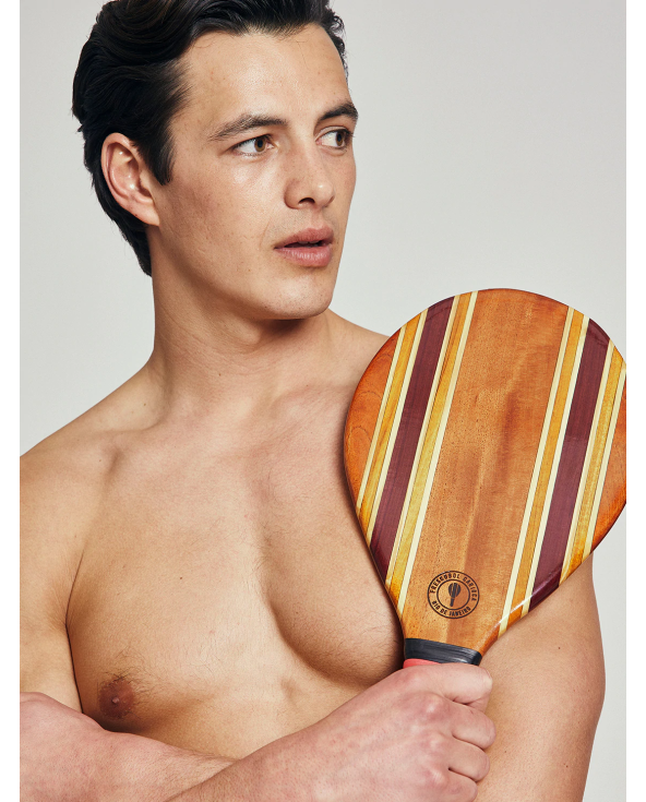 Sæt Med Strandketchere I Træ - Rød - Leblon...