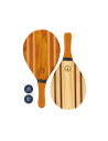 Frescobol Wooden Rackets With Orange Neoprene - Leblon Beach Bat Orange