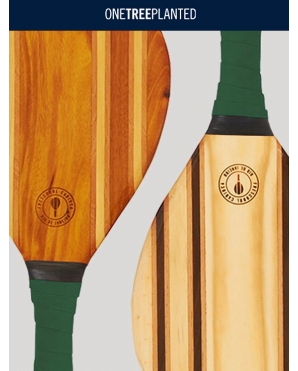 Frescobol-Schläger Aus Holz/Grünes Neopren -...
