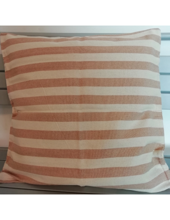 Federa Per Cuscino Beige A Righe Con Cerniera - Listrado... 2