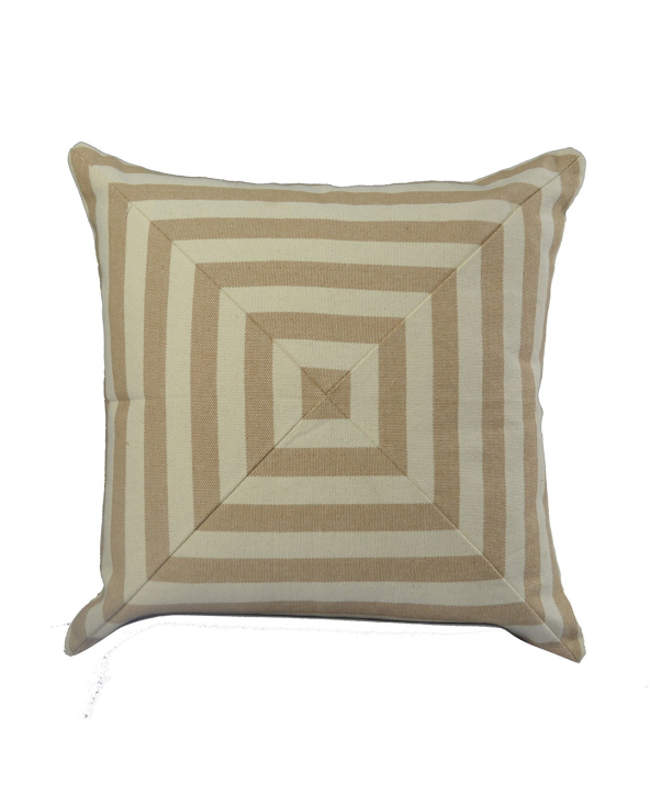 Fodera Per Cuscino Geomettica Beige In Cotone -...