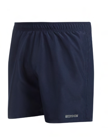 Granatowe Szorty Kąpielowe Elastyczne W Pasie - Shorts...