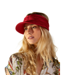 Casquette Visière Rouge Foncé Plissé - Viseira Fuji Liso Vermelho