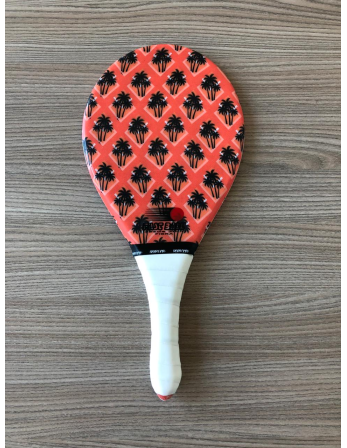 Orange Palm Tree Pattern Frescobol Racket - Raquete...