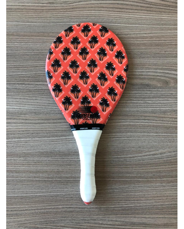 Orange Palm Tree Pattern Frescobol Racket -...