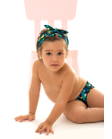 Printed Swim Nappy And Head Band - Luce Baby