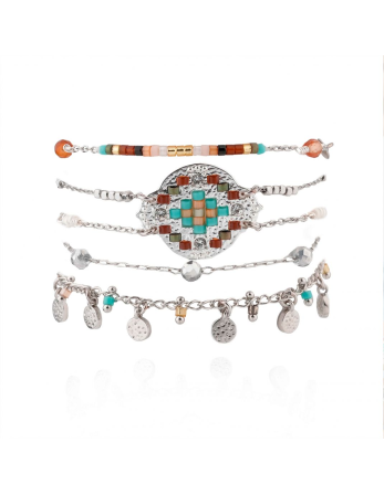 Cuff Goldville Silver Hipanema