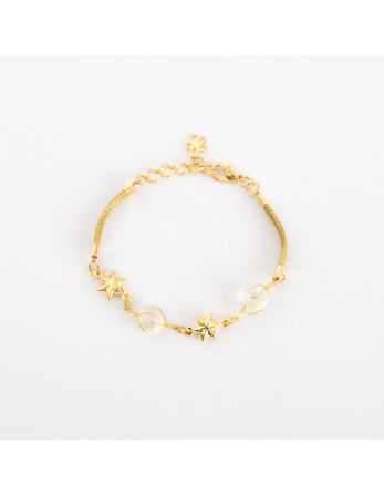 Star And Crystal Agate Bracelet Pl-04