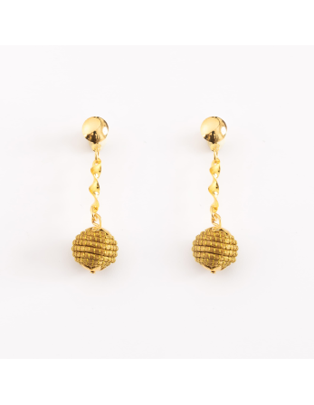 Twisted Metal Orb Earrings Br-56