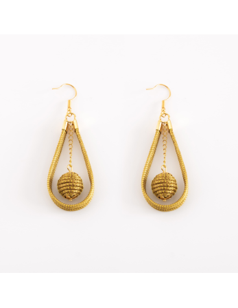 5Cm Drop Earrings With Orb Br-97