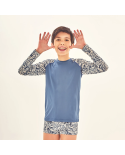 Rash Guard Kids Costela Aco Off White Upf50+