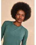Longsleeve Fem New Fit Textura Verde Jade Upf50+