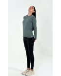 Longsleeve Fem New Fit Textura Verde Jade Upf50+