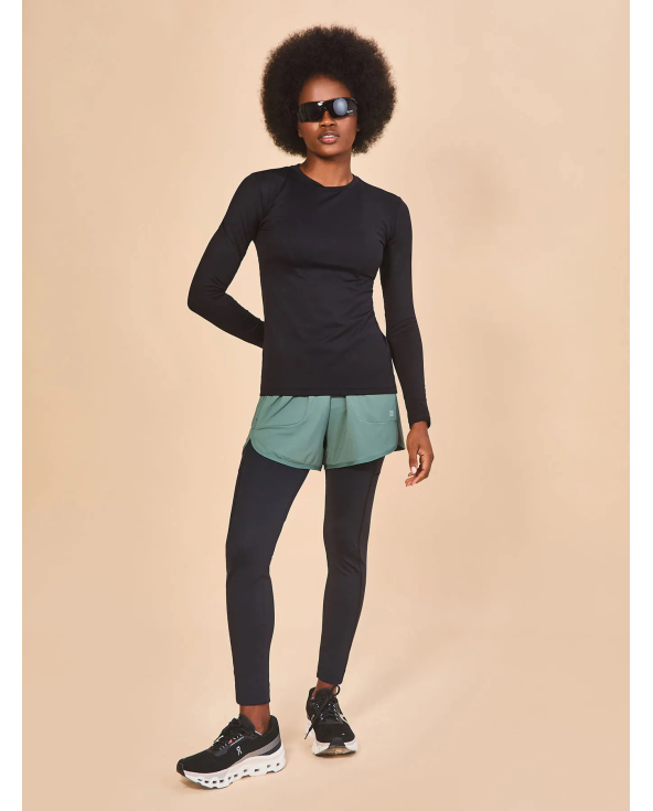 Longsleeve Fem Skin Infratherm Preto Upf50+
