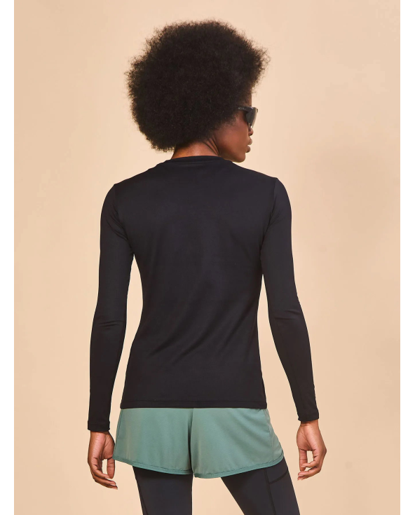 Longsleeve Fem Skin Infratherm Preto Upf50+