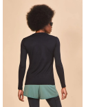 Longsleeve Fem Skin Infratherm Preto Upf50+