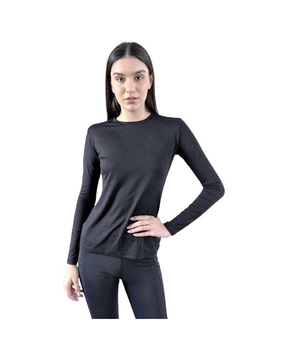 Longsleeve Fem Skin Infratherm Preto Upf50+