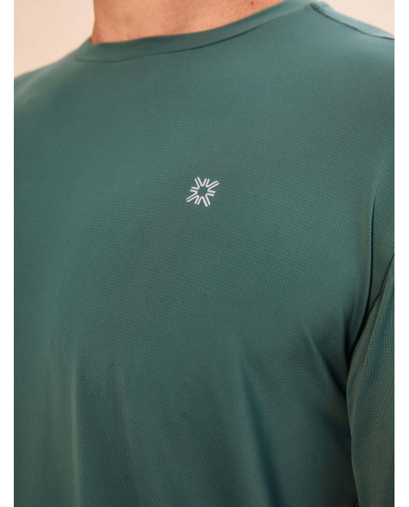Longsleeve New Fit Textura Masc Verde Jade Upf50+