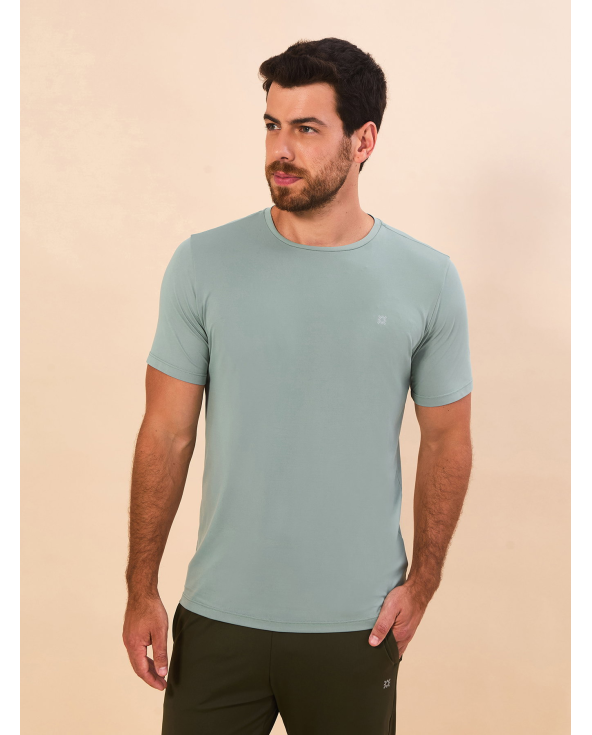 T-Shirt New Fit Masc Verde Agua Upf50+