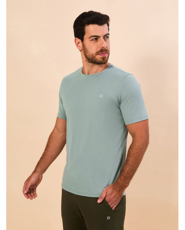 T-Shirt New Fit Masc Verde Agua Upf50+