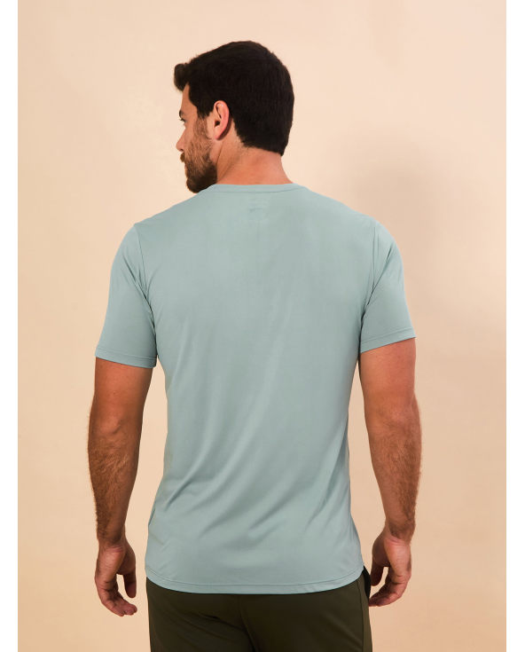 T-Shirt New Fit Masc Verde Agua Upf50+