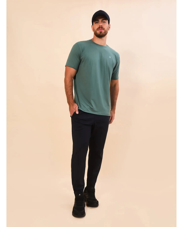 T-Shirt New Fit Textura Masc Verde Jade Upf50+