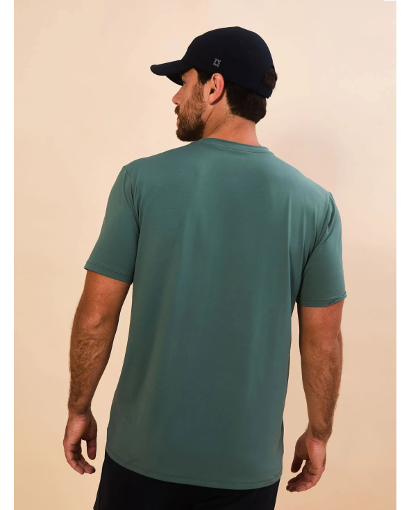 T-Shirt New Fit Textura Masc Verde Jade Upf50+