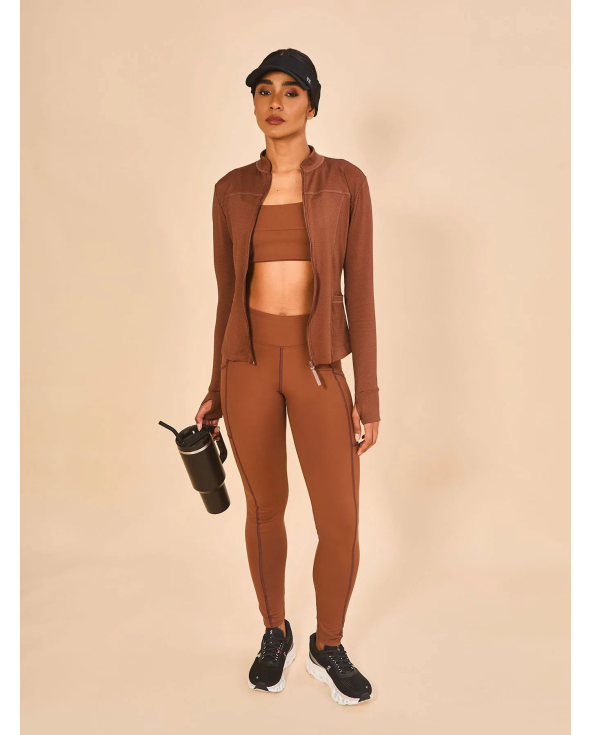 Legging Fit Aspen Brown Upf50+