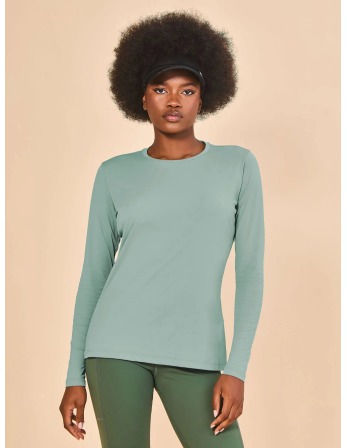 Longsleeve Fem New Fit Verde Agua Upf50+
