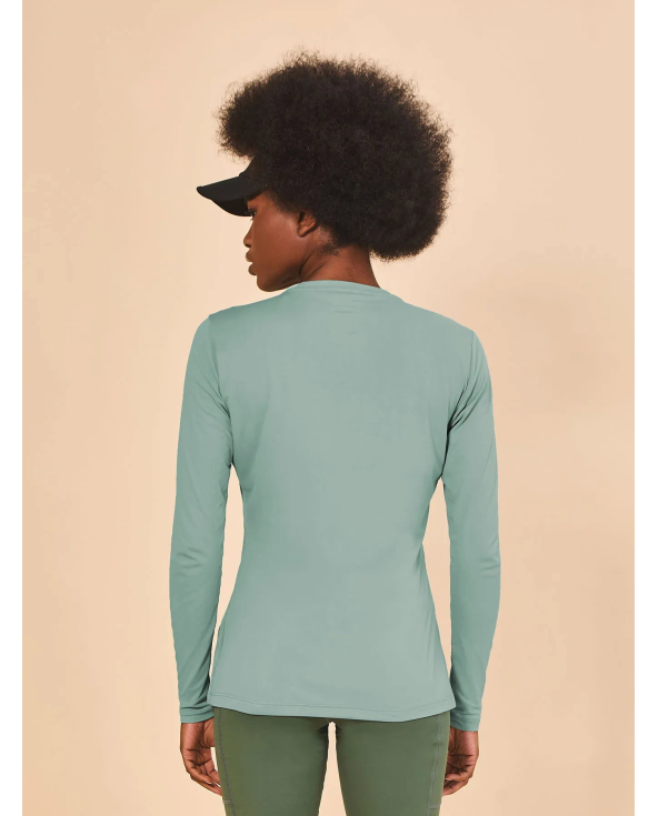 Longsleeve Fem New Fit Verde Agua Upf50+