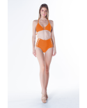 Tiras Cruzadas Neon Laranja