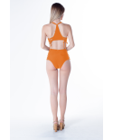 Tiras Cruzadas Neon Laranja