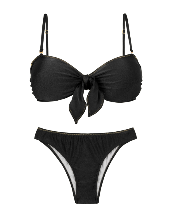 Set Shimmer-Black Bandeau-No Essential