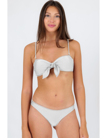 Set Shimmer-White Bandeau-Knot Essential