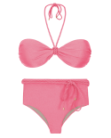 Set Shimmer-Confetti Twist Belted-High-Waist