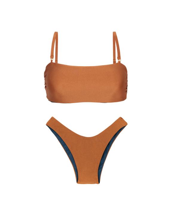 Set Nocciola Bandeau-Reto High-Leg