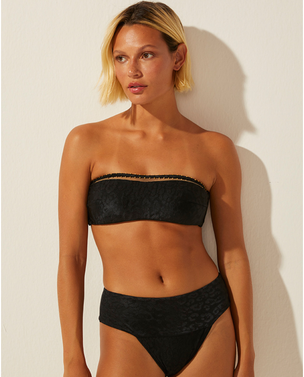 Bikini Media Onca Bordada Black