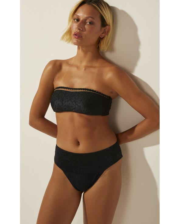 Bikini Media Onca Bordada Black